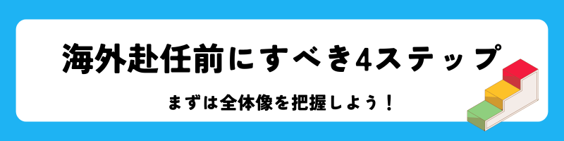 「海外赴任前にすべき4ステップ」見出し画像